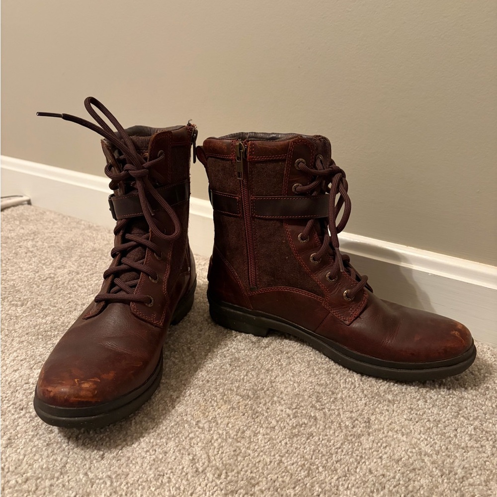 UGG Women's Brown Lace Up Boots